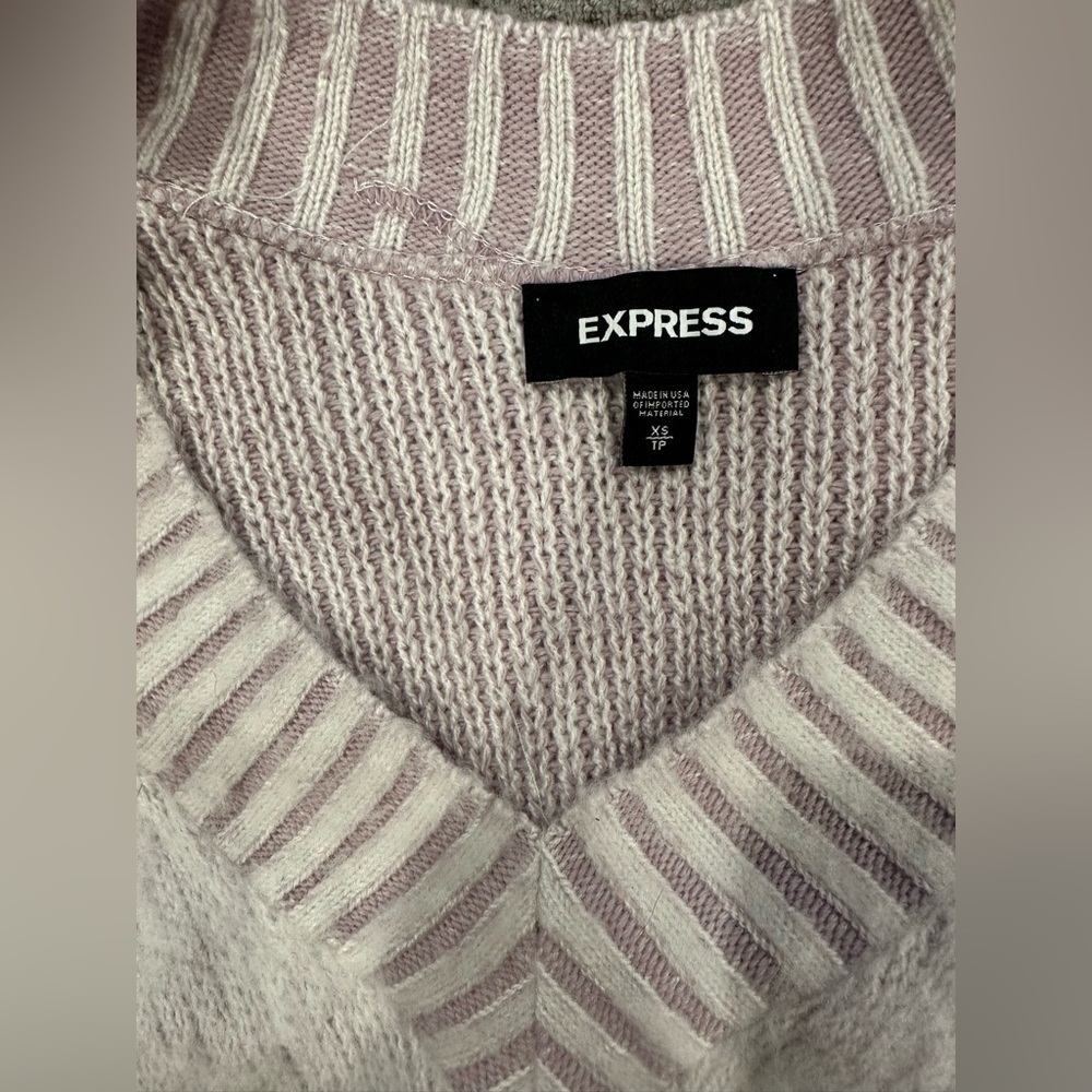 Express fuzzy purple oversized sweater - Picture 7 of 7